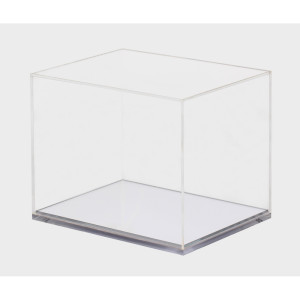 Boite en plexiglass avec socle chromé pour mini casque Bell