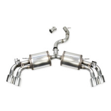 Inoxcar rear exhaust with 2 mufflers dual outlet 2x100mm Racing +valve for Audi S3 (GY) 2,0TFSi 2021 on