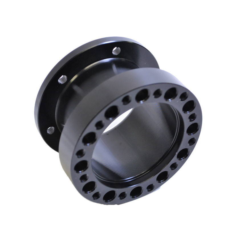 Steering wheel spacer Bratex aluminum black 6x70 - BR-ENTRETVOL.51