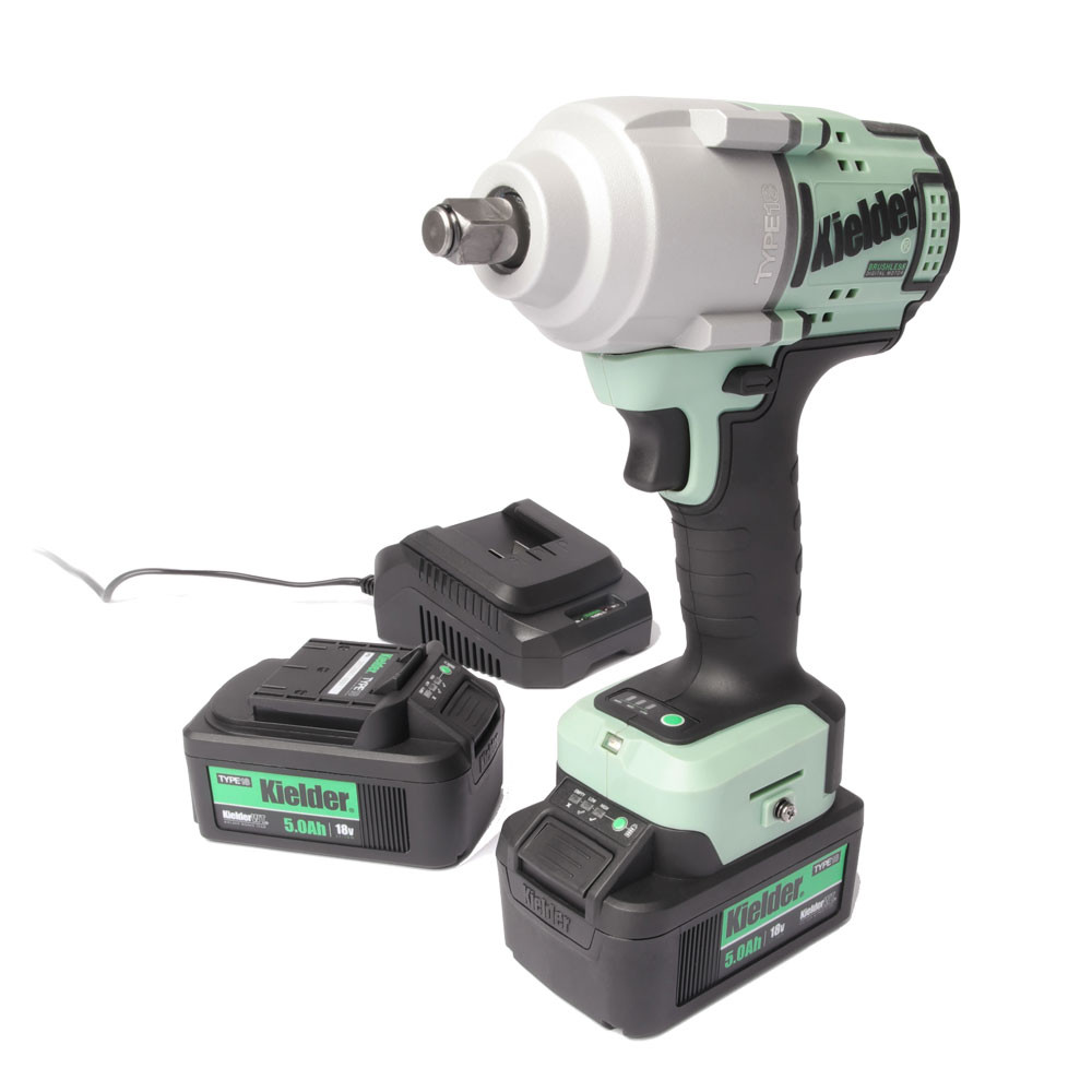 Kit clé à choc KIELDER 1/2" 720Nm 18V + 2 batteries 5.0Ah - KWT-180-04 - KWT-180-04EU - 5060441196491