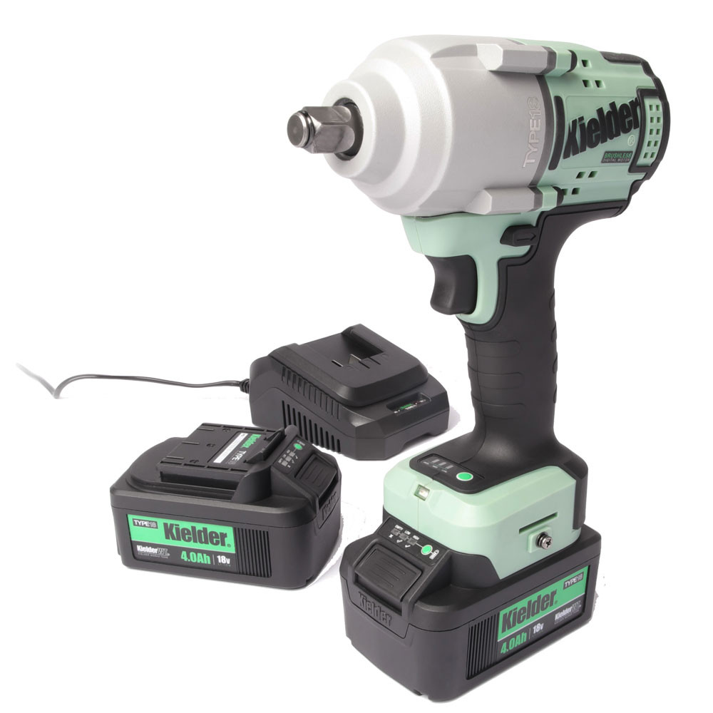 Kit di chiavi a percussione KIELDER da 1/2" 720Nm 18V + 2 batterie da 4,0Ah - KWT-180-02 - KWT-180-02EU - 5060441196477