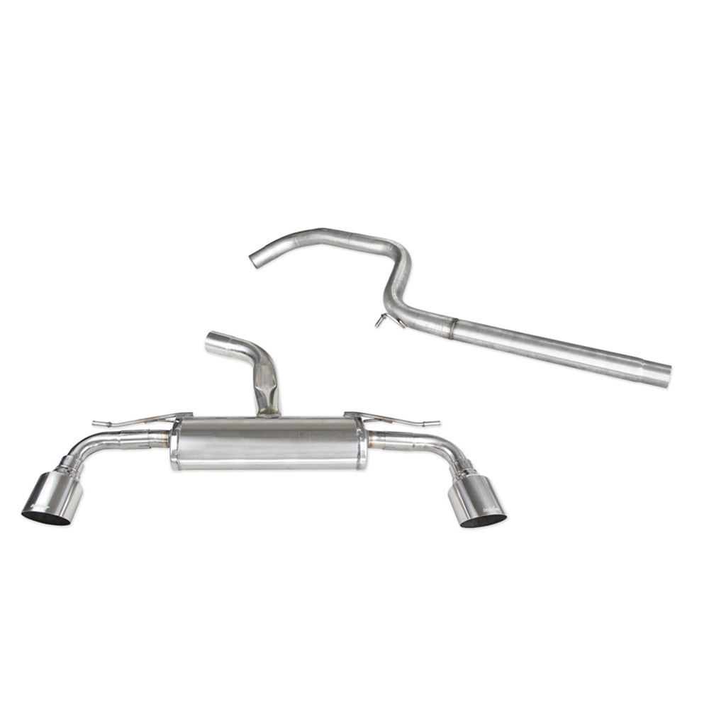 Tube central direct + silencieux Inoxcar 100mm Racing Volkswagen Golf 8 GTI 2,0 après 2020 - IC-CATBACK207 - CATBACK.207 - 3666618149400
