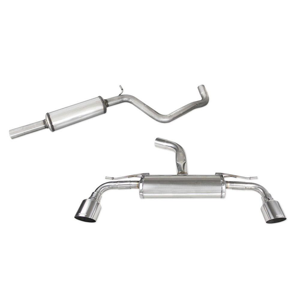Tubo centrale silenziato + silenziatore 114mm Racing Inoxcar per Volkswagen Golf 7,5 GTi 2,0 dopo 2017 - IC-CATBACK206 - CATBACK.206 - 3666618149424