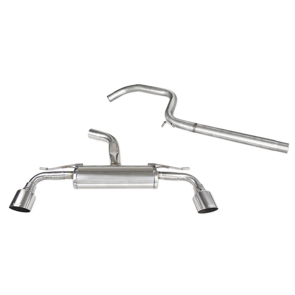 Tube direct central + silencieux 114mm Racing Inoxcar Volkswagen Golf 7,5 GTi 2,0 après 2017 - IC-CATBACK205 - CATBACK.205 - 3666618149431