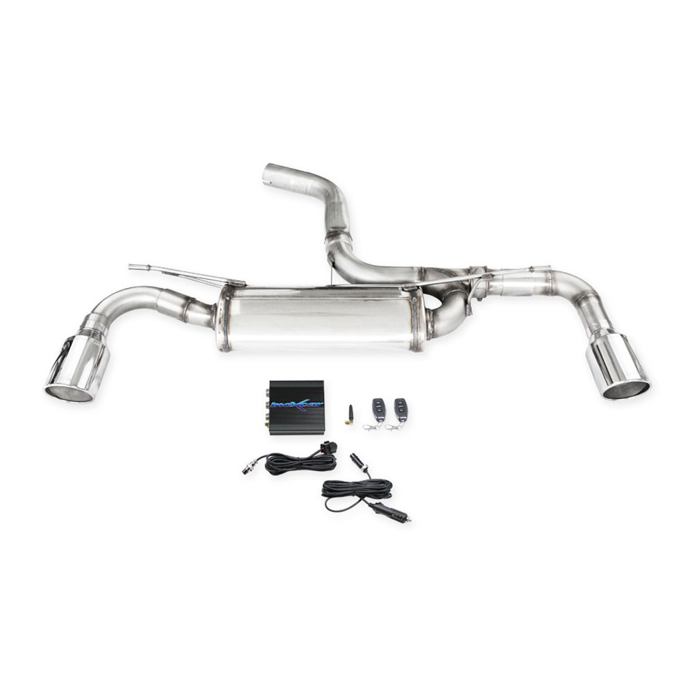 Silenziatore posteriore + valvola 100mm X-Race Inoxcar Volkswagen Golf 8 Gti 2,0 dopo 2020 - IC-VALVGOLF8XR10 - VALV.GOLF8.XR10 - 3666618149479
