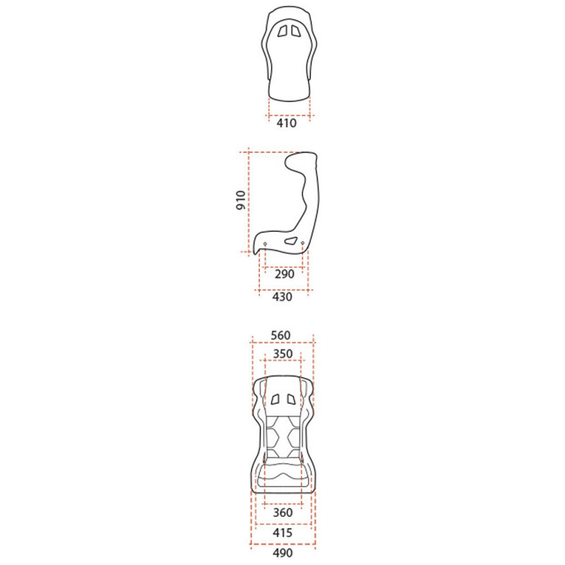Schalensitz GT2i FIA Pro-02M V2 Ohrfaser 2026 - GT-BF012M-V2.31