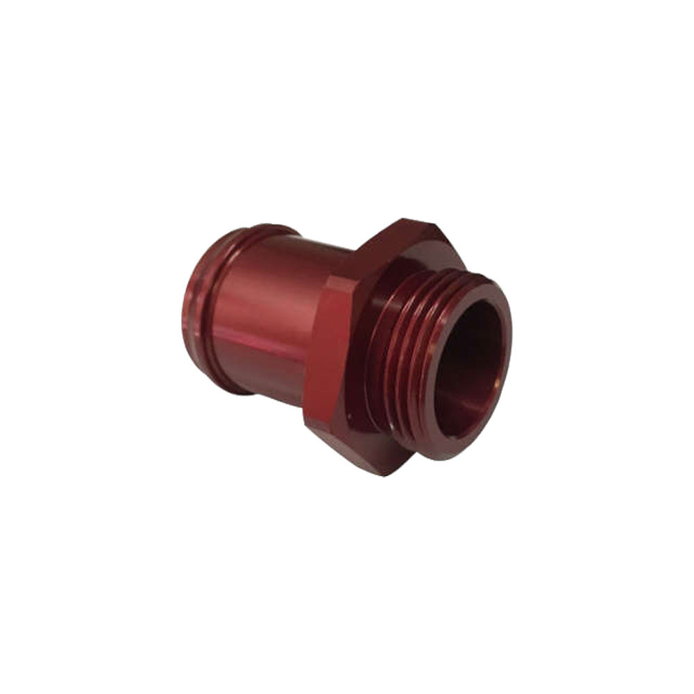 Union BSP 1x11 male - Outlet 32mm red aluminium with Viton gasket - M-PF-RACOUT-32MM - 3666618146256