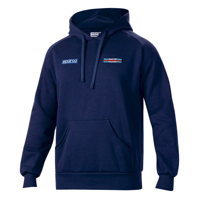 Sparco Martini Racing Kapuzen-Sweatshirt Streifen auf dem Rücken - 01340MR.BL.XL - 01340MRBI4XL - 8033280426743