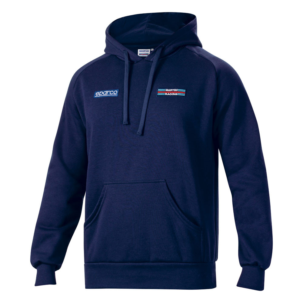 Sparco Martini Racing Kapuzen-Sweatshirt Streifen auf dem Rücken - 01340MR.BL.XL - 01340MRBI4XL - 8033280426743