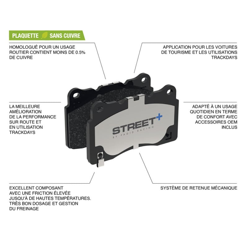 Plaquettes de frein Pagid T8006 Street+ ph2 - PA-8006.ST - T8006SP2001 - 4056029071480