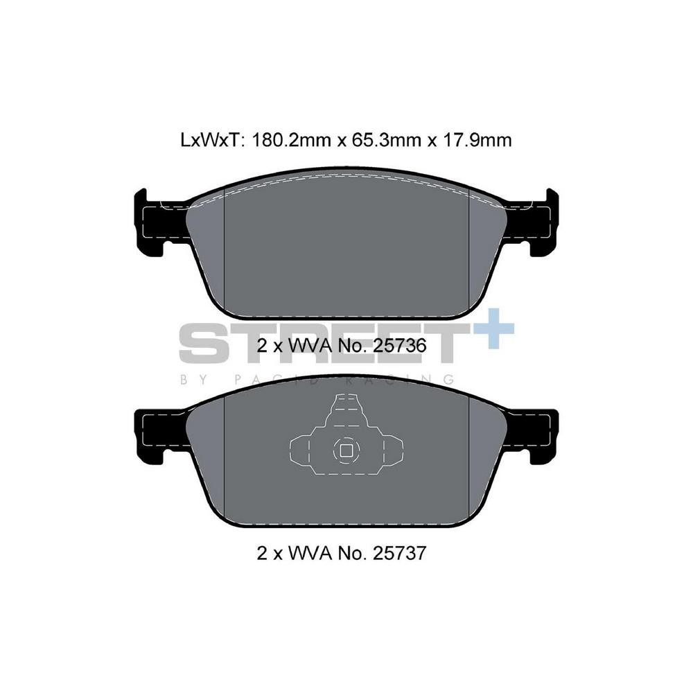 Street+ Pagid brake pads T8125 - PA-8125.ST - T8125SP2001 - 4056029070629