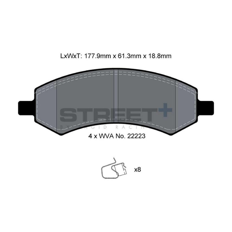 Plaquettes de frein Pagid T8136 Street+ ph2 - PA-8136.ST - T8136SP2001 - 4056029070476
