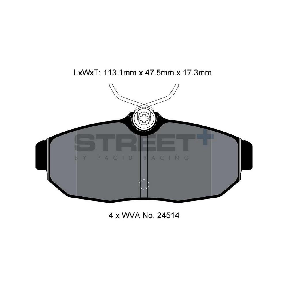 Plaquettes de frein Pagid T8140 Street+ ph2 - PA-8140.ST - T8140SP2001 - 4056029070599