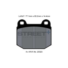 Street+ Pagid brake pads T8148