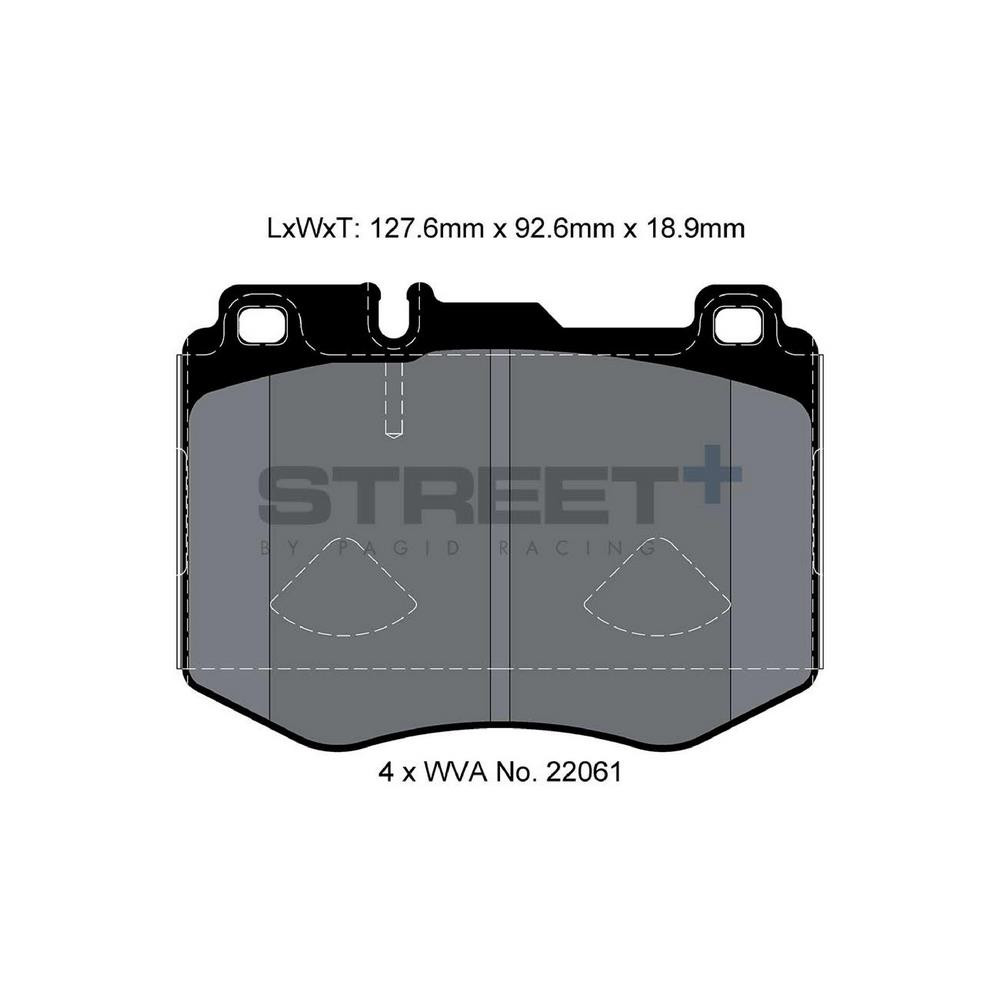 Pagid T8160 Street+ ph2 Bremsbeläge - PA-8160.ST - T8160SP2001 - 4056029071497