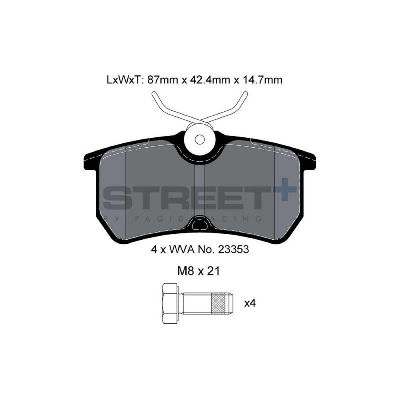 Plaquettes de frein Pagid T8170 Street+ ph2 - PA-8170.ST - T8170SP2001 - 4056029071541