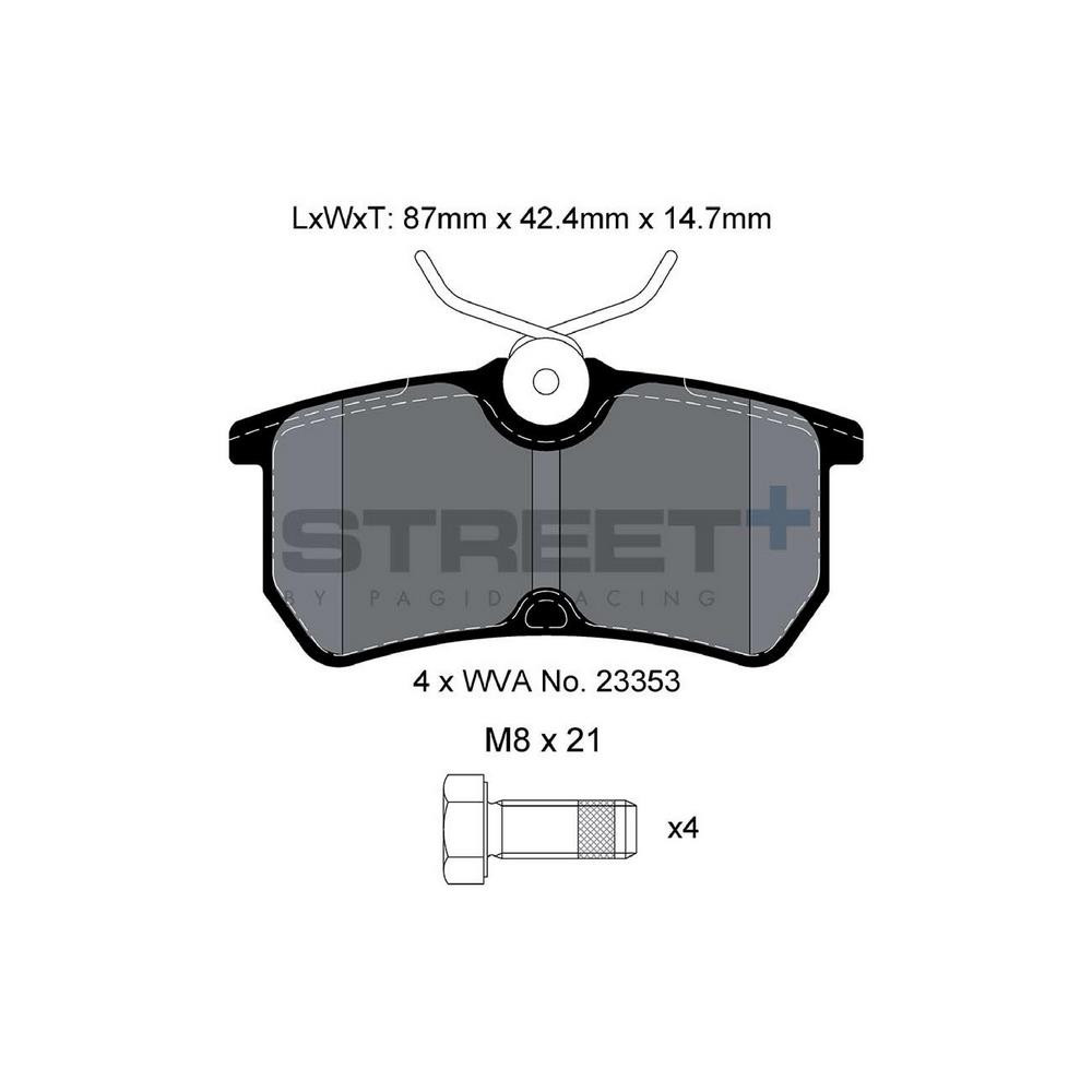 Street+ Pagid brake pads T8170 - PA-8170.ST - T8170SP2001 - 4056029071541