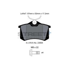 Plaquettes de frein Pagid T8176 Street+ ph2