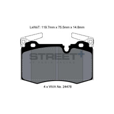 Street+ Pagid brake pads T8188