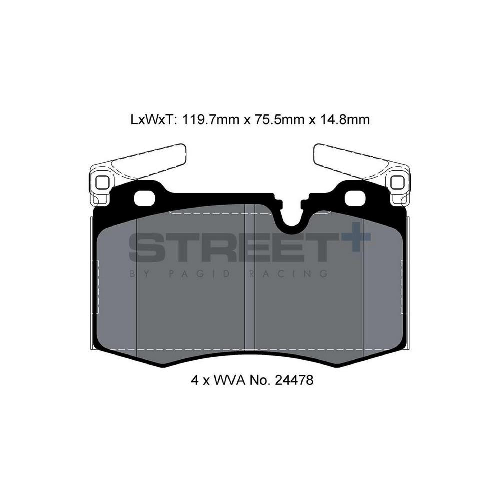 Pagid T8188 Street+ ph2 Bremsbeläge - PA-8188.ST - T8188SP2001 - 4056029070384