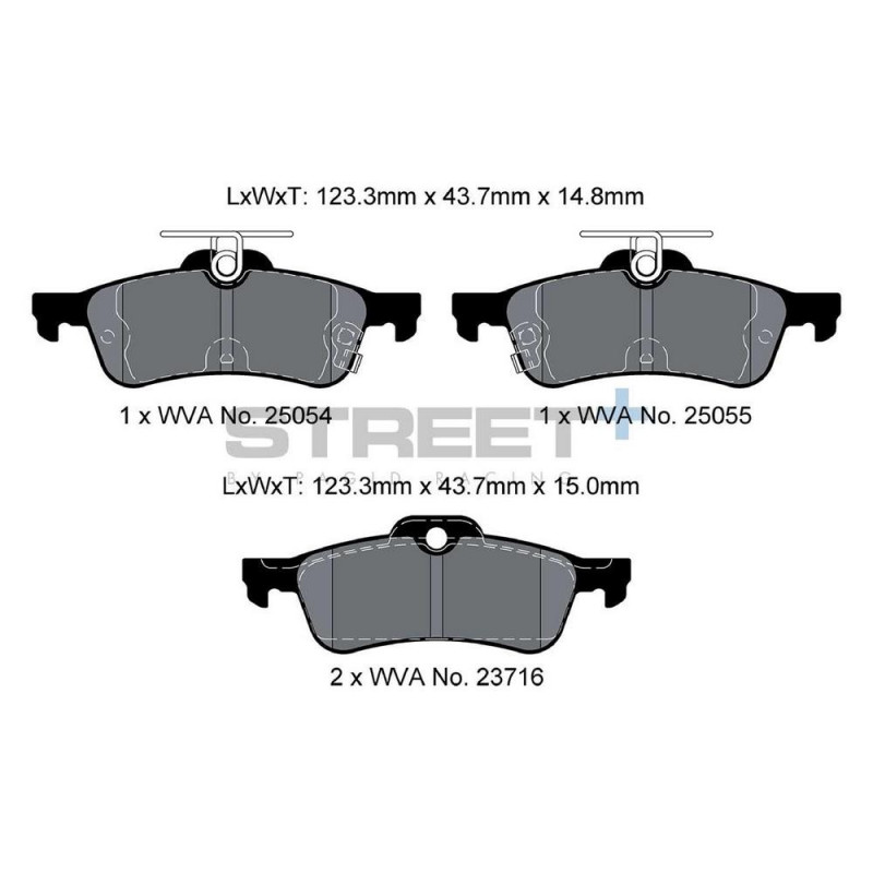Street+ Pagid brake pads T8196 - PA-8196.ST - T8196SP2001 - 4056029070445