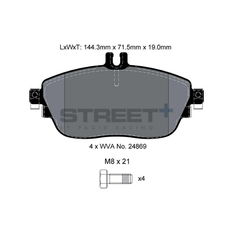 Plaquettes de frein Pagid T8215 Street+ ph2 - PA-8215.ST - T8215SP2001 - 4056029071565