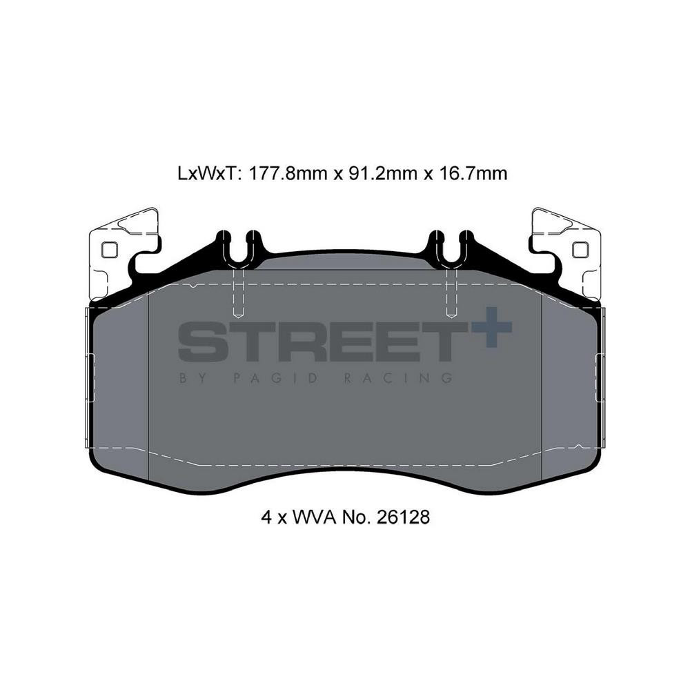 Pagid T8217 Street+ ph2 Bremsbeläge - PA-8217.ST - T8217SP2001 - 4056029071596