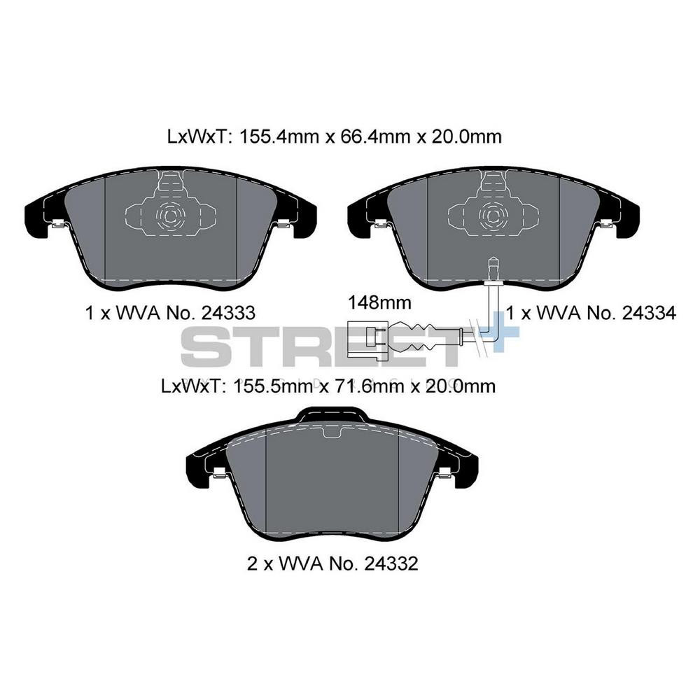 Street+ Pagid brake pads T8219 - PA-8219.ST - T8219SP2001 - 4056029071602