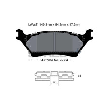 Plaquettes de frein Pagid T8220 Street+ ph2