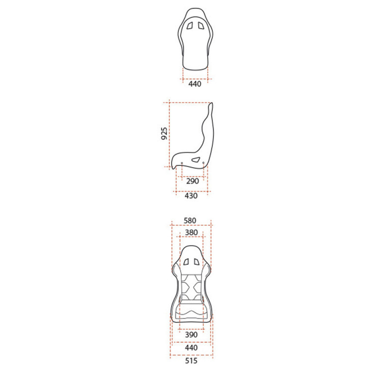 Siège baquet GT2i FIA Race-02L -V2 Fibre 2026 - GT-BF011L-V2.31