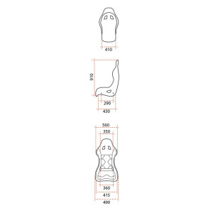GT2i FIA Race-02M Skai -V2 seat - Fiberglass