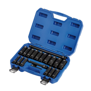 Draper Tools HI-TORQ 1/2" long metric impact socket set (19 pieces)