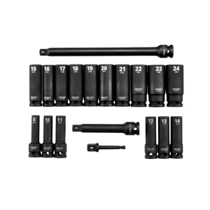Draper Tools HI-TORQ 1/2" long metric impact socket set (19 pieces)