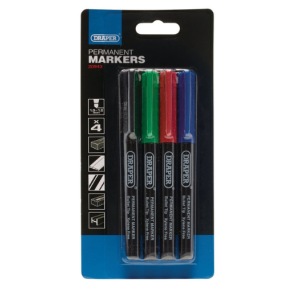 Stylos marqueurs multicolores Draper Tools (lot de 4)