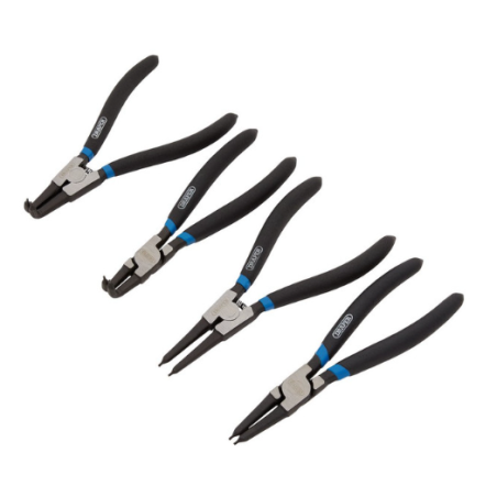 Jeu de pinces pour circlips intérieur et extérieur Draper Tools (4 pièces)