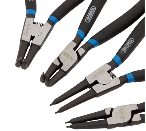 Zangensatz für Innen- und Außensicherungsringe Draper Tools (4-teilig) - DRA-38999 - D38999 - 5010559389995