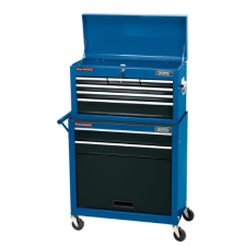 Servante d'atelier Draper Tools à 2 tiroirs et coffre à 6 tiroirs 616x330x1080mm