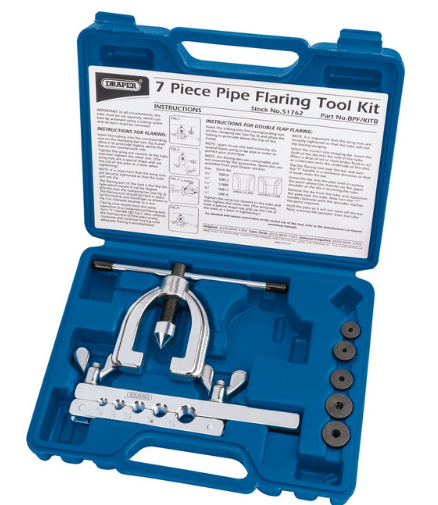 Draper Tools Bremsleitungs-Entweitungsset (7-teilig) - DRA-51762 - D51762 - 5010559517626