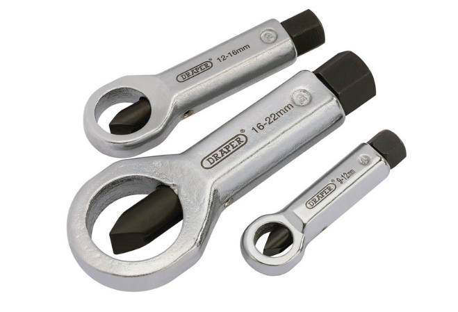 Mutternknacker-Satz 9 bis 22mm Draper Tools (3-teilig) - DRA-55108 - D55108 - 5010559551088