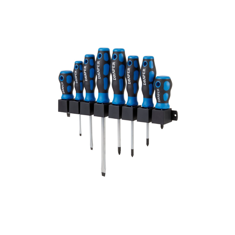 Schraubendrehersatz mit Softgrip Draper Tools (8-teilig) - DRA-48933 - D48933 - 5010559489336