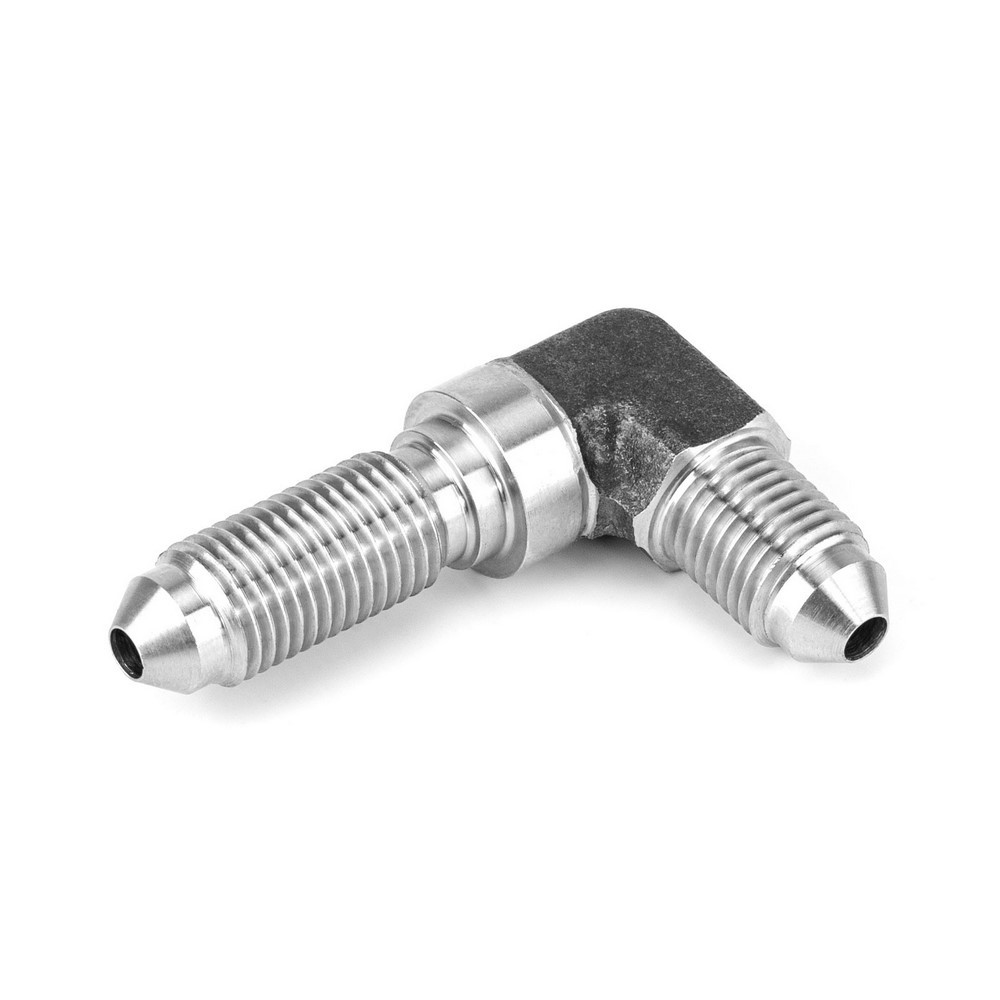 Adaptateur passe cloison Mâle/Mâle 90° Dash3/Dash3 - 3/8x24JIC Acier - OBP-AN3-A-90 - OBP-AN3-A-90 - 3666618155333
