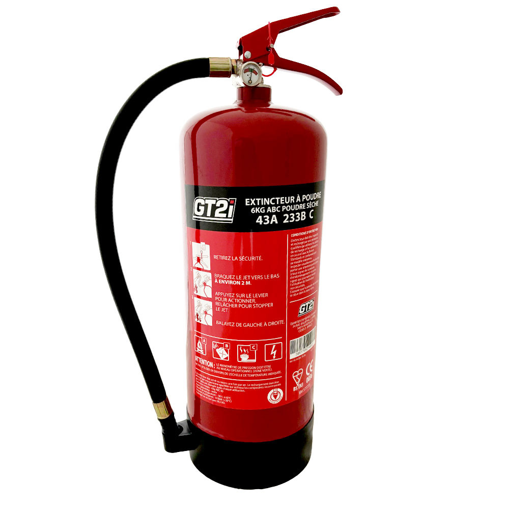 Estintore Acciaio Meccanico 6Kg Polvere ABC - AS-EXTINCTEUR6 - 3661768214602