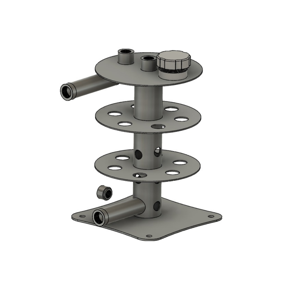 V2 OBP Oil dry sump tank 1.5 Gallons (5.7L) Ø190mm x H 275mm - OBP-V2DS02 - OBPV2DS02 - 3666618500874