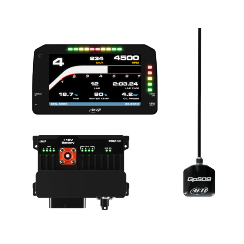 AIM PDM 8 Datenaufzeichnungskit mit 6"-Bildschirm Typ Race - AIM-PDM8-6P-RACE.TOP.4 - PDM-8-6-CR4 - 5056421100091