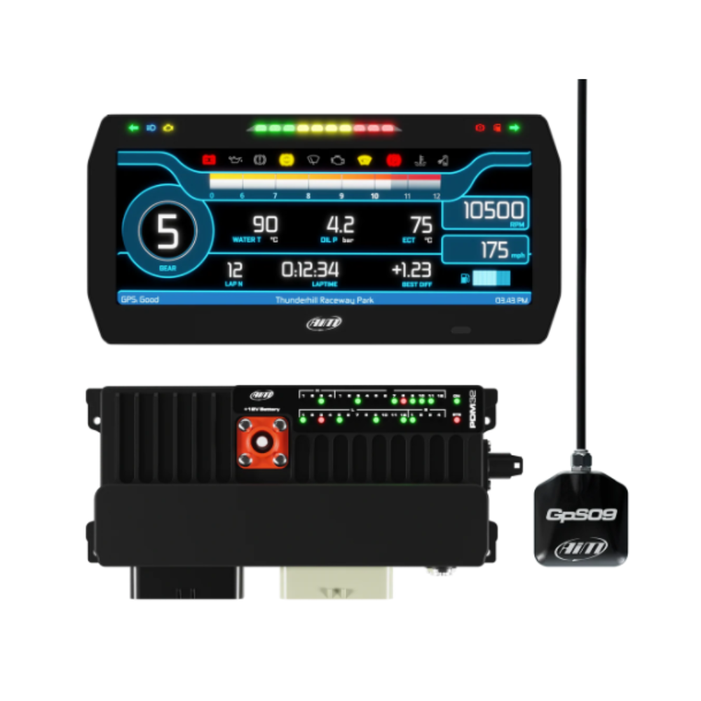 AIM PDM 32 Datenaufzeichnungskit mit 10"-Bildschirm Typ Road - AIM-PDM32-10P-ROAD.TOP.4 - PDM-32-10-I-CR4 - 5056421106352