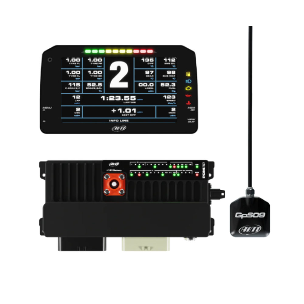 AIM PDM 32 Datenaufzeichnungskit mit 6"-Bildschirm Typ Road - AIM-PDM32-6P-ROAD.TOP.4 - PDM 32-6-I-CR4 - 5056421106291