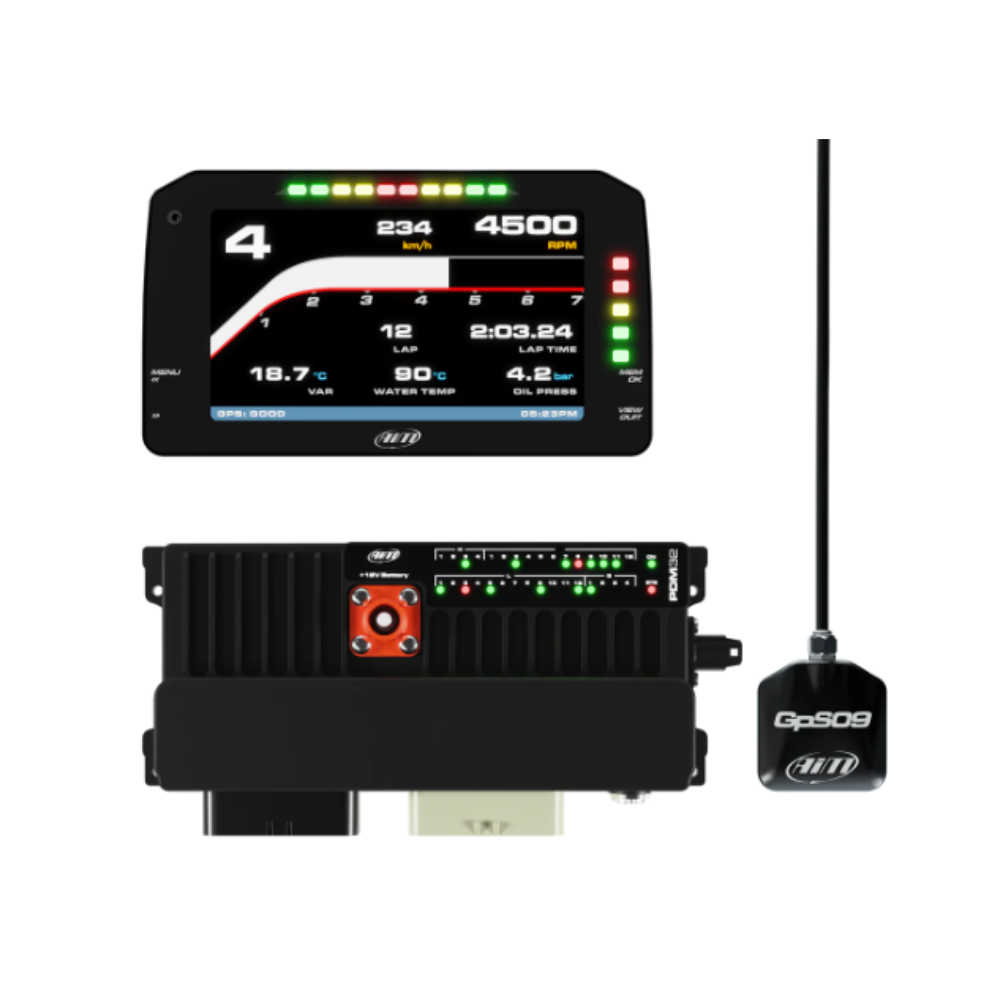 AIM PDM 32 data logger kit with 6" Race-type display - AIM-PDM32-6P-RACE.TOP.4 - PDM-32-6-CR4 - 5056421100213