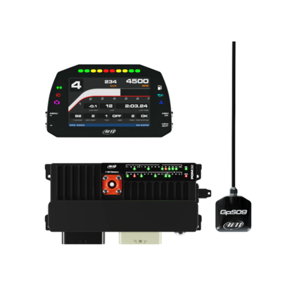 AIM PDM 32 Datenaufzeichnungskit mit 5"-Bildschirm Typ Road - AIM-PDM32-5P-ROAD.TOP.4 - PDM 32-5-I-CR4 - 5056421117167