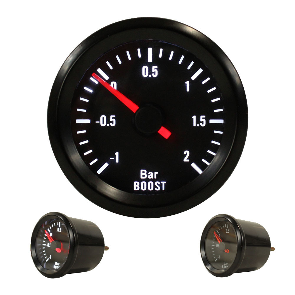 Manomètre Pression Turbo 2" Noir - CT-PT-52-N-2 - 3666618292342