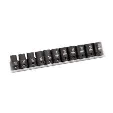 Jeu de 11 douilles courtes1/2 pour clé à choc KIELDER (10 à 21mm - lg38mm)